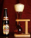 A Kwak beer served in its traditional glass