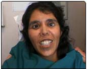 Zahida Parveen had reconstructive surgery in the United States after being badly disfigured by her husband. She received a prosthetic nose and ears and artificial eyes.